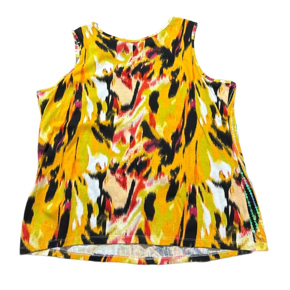 Denim 24/7 Vibrant Yellow and Green Tank Top - Picture 3 of 9